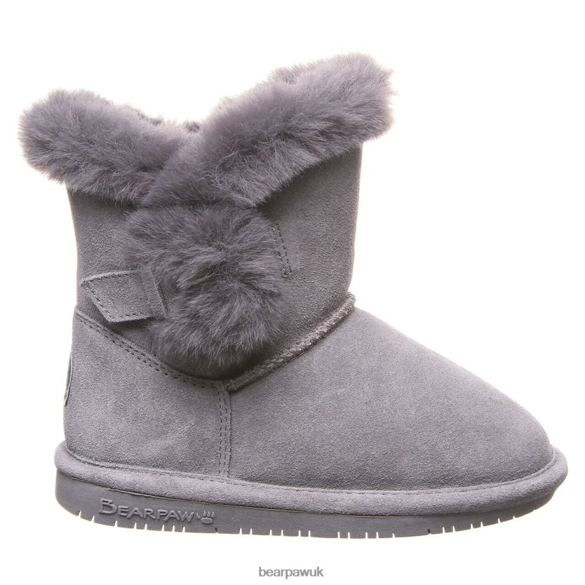 Boots UK BEARPAW Kids Betsey Youth Gray Fog 44J6585