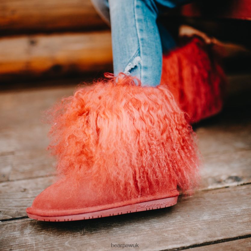 Boots UK BEARPAW Kids Boo Youth Red 44J6580