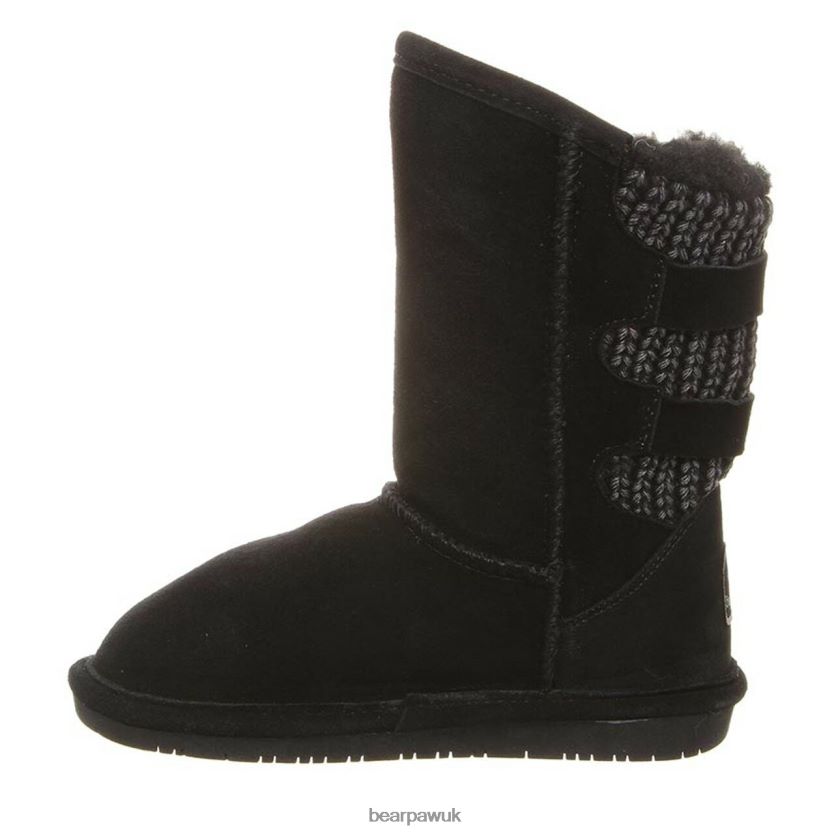 Boots UK BEARPAW Kids Boshie Youth Black Neverwet 44J6607
