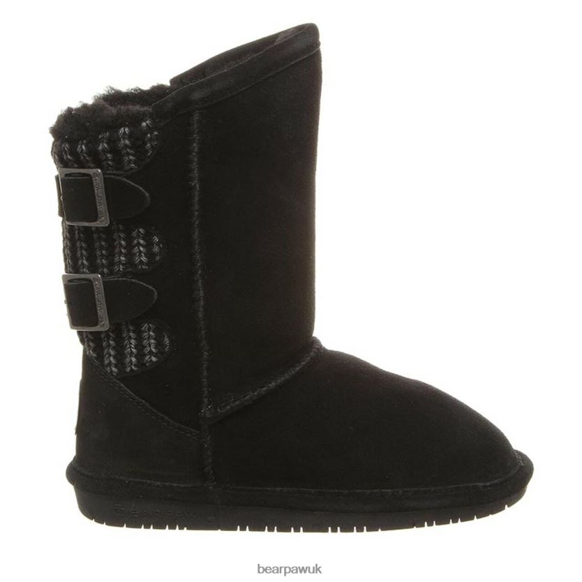 Boots UK BEARPAW Kids Boshie Youth Black Neverwet 44J6607