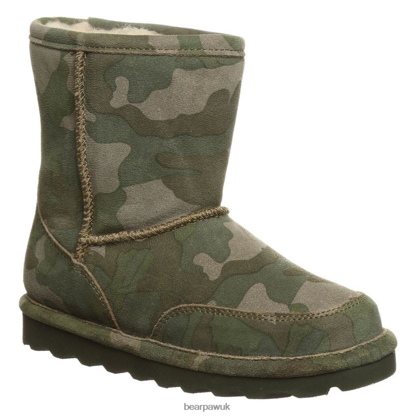 Boots UK BEARPAW Kids Brady Youth Olive Camo 44J6603
