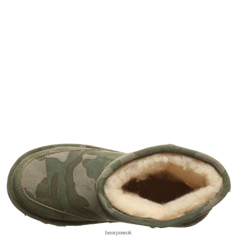 Boots UK BEARPAW Kids Brady Youth Olive Camo 44J6603