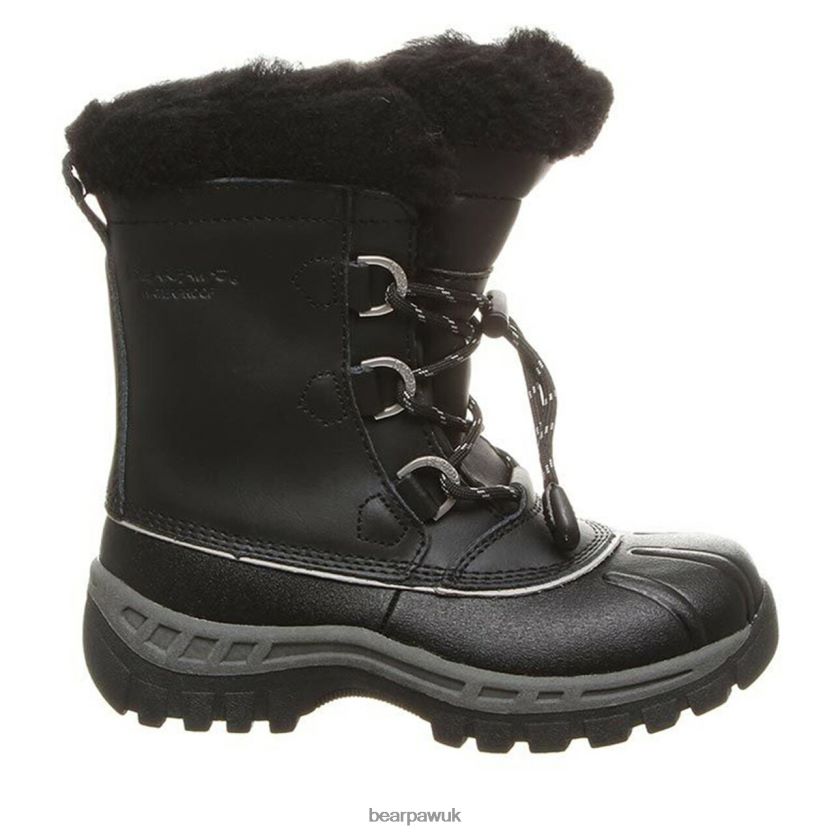 Boots UK BEARPAW Kids Kelly Youth Black/Grey 44J6595