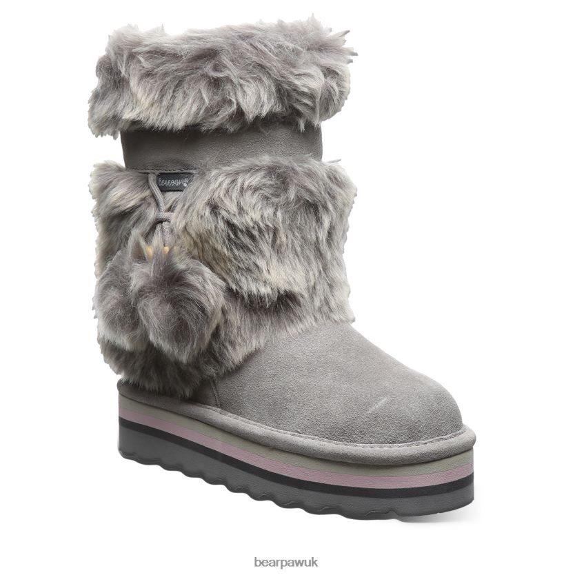Boots UK BEARPAW Kids Retro Tama Youth Gray Fog 44J6597
