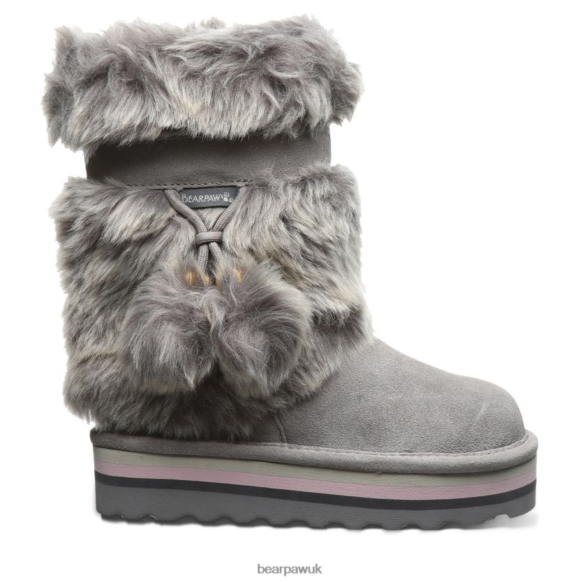 Boots UK BEARPAW Kids Retro Tama Youth Gray Fog 44J6597