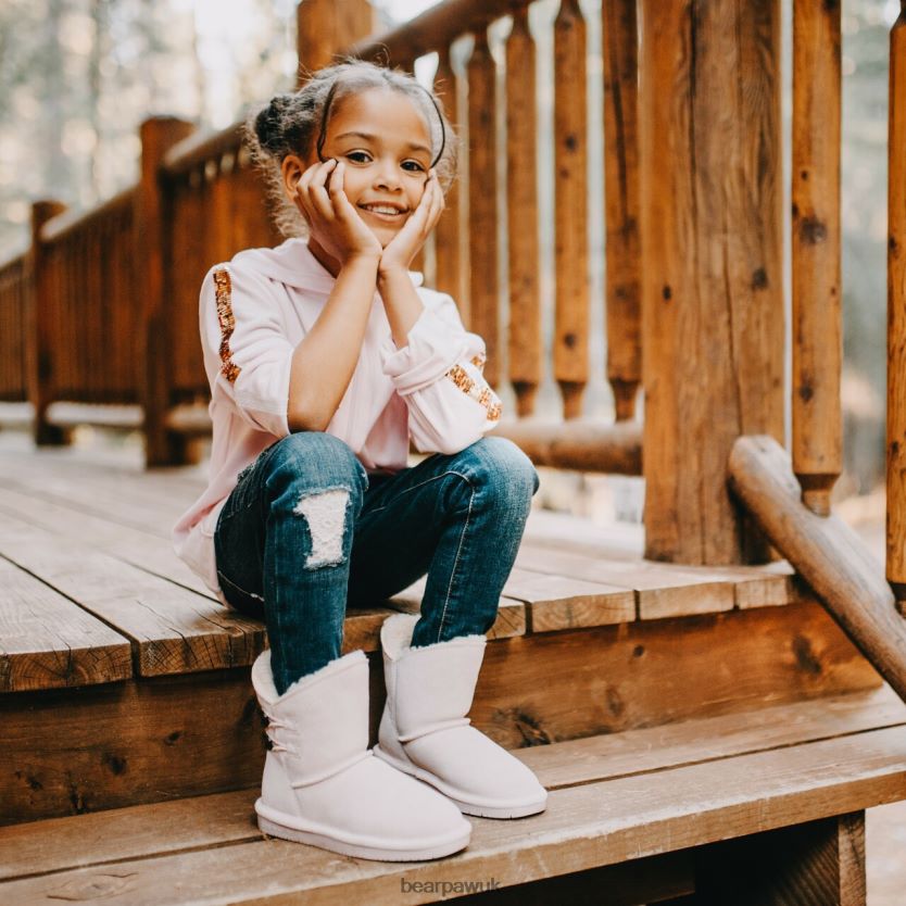 Boots UK BEARPAW Kids Rosaline Youth Pale Pink 44J6581