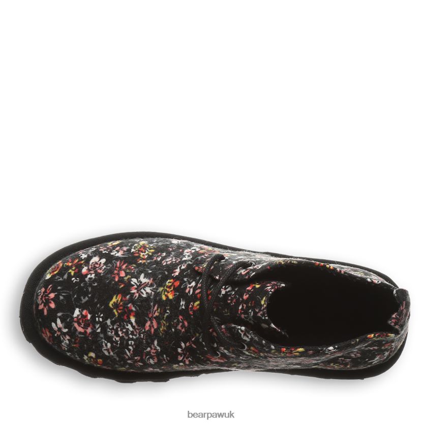 Boots UK BEARPAW Kids Skye Youth Black Floral 44J6571