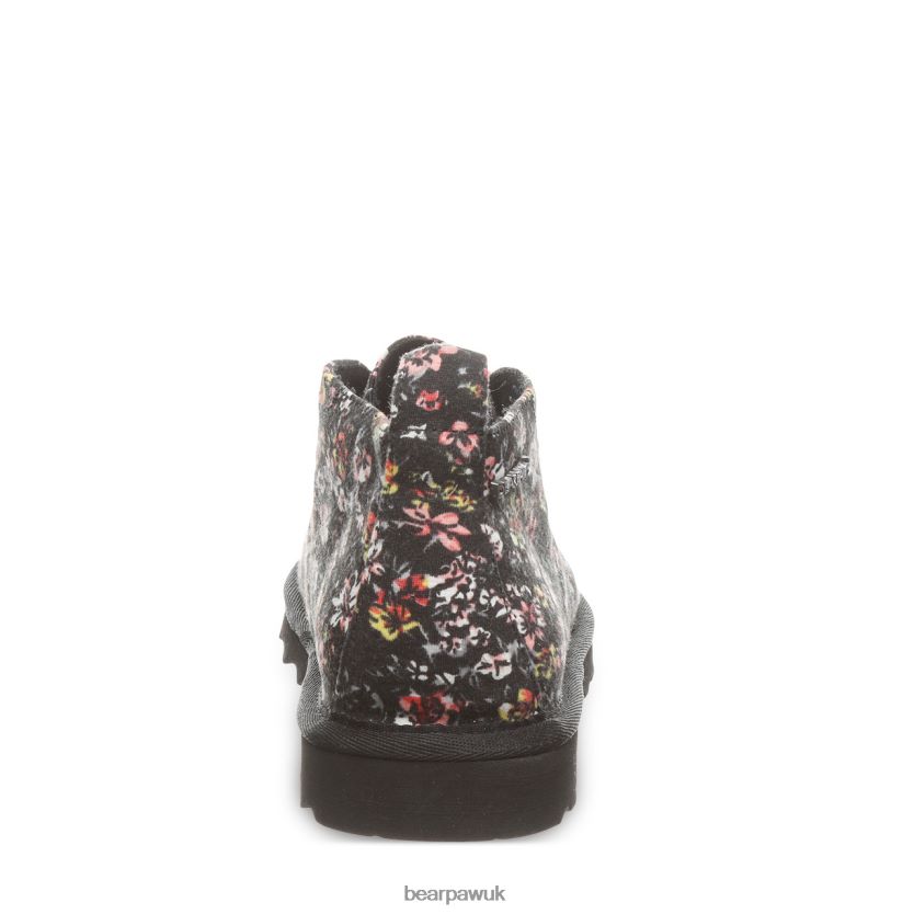 Boots UK BEARPAW Kids Skye Youth Black Floral 44J6571