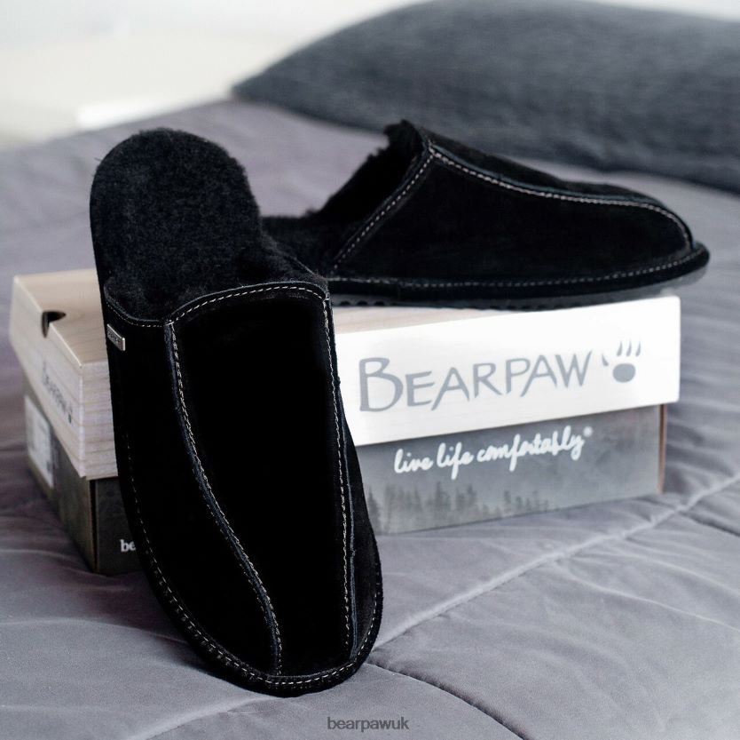 Slippers UK BEARPAW Men Pierre Black 44J6529
