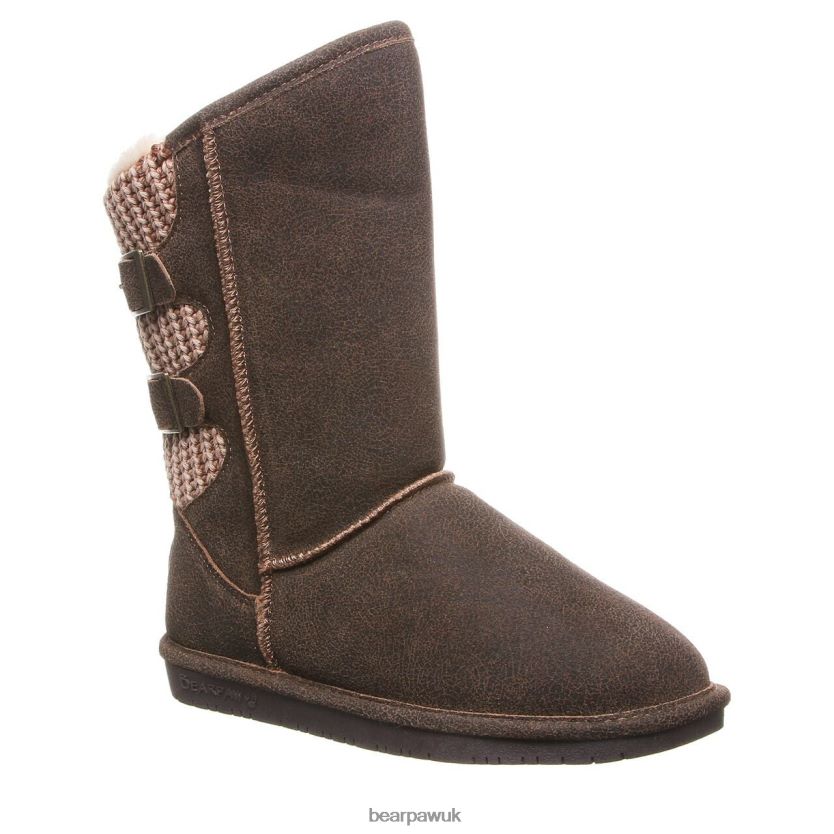 Boots UK BEARPAW Women Boshie Wide Chestnut Distressed 44J6256