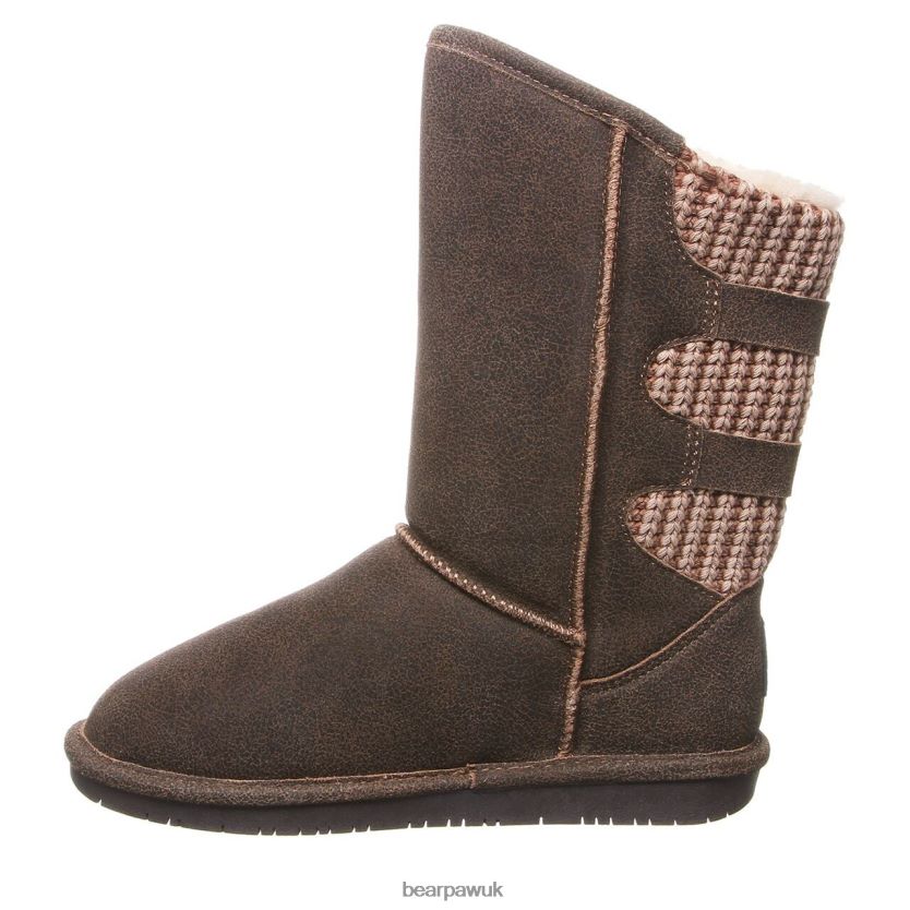 Boots UK BEARPAW Women Boshie Wide Chestnut Distressed 44J6256