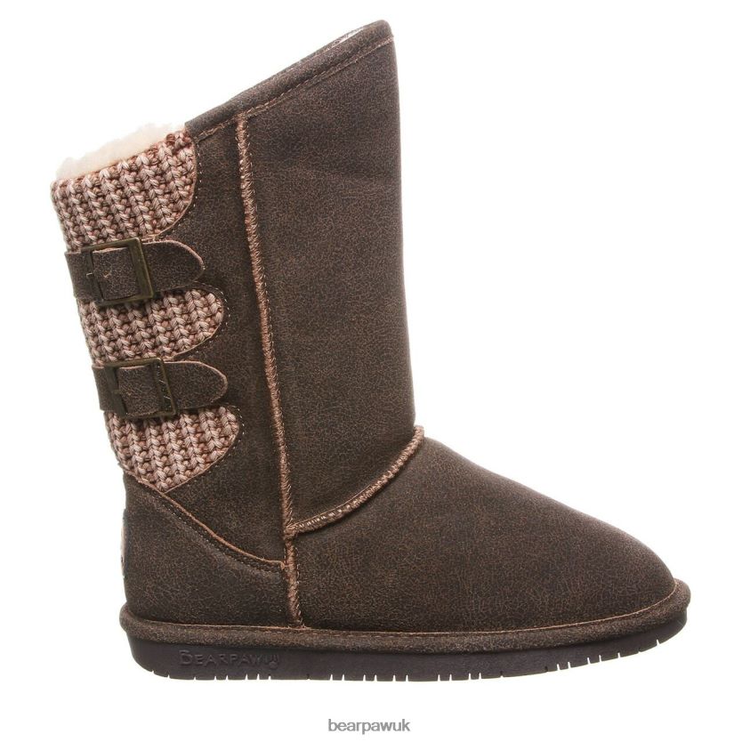 Boots UK BEARPAW Women Boshie Wide Chestnut Distressed 44J6256