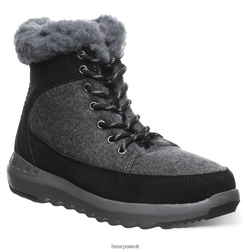 Boots UK BEARPAW Women Cheryl Black/Gray 44J6141