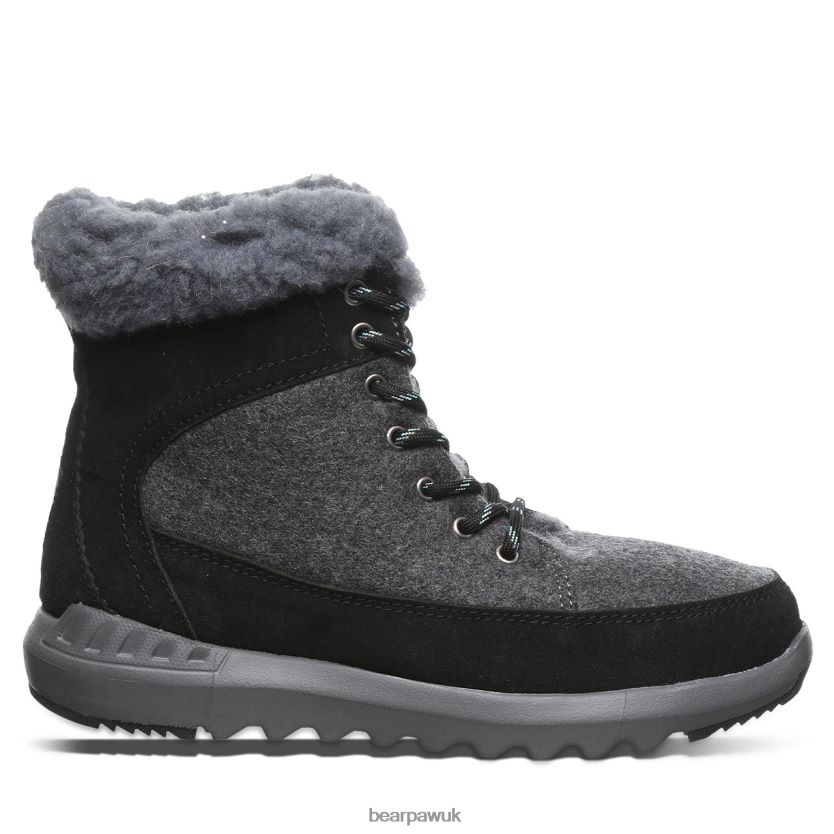 Boots UK BEARPAW Women Cheryl Black/Gray 44J6141