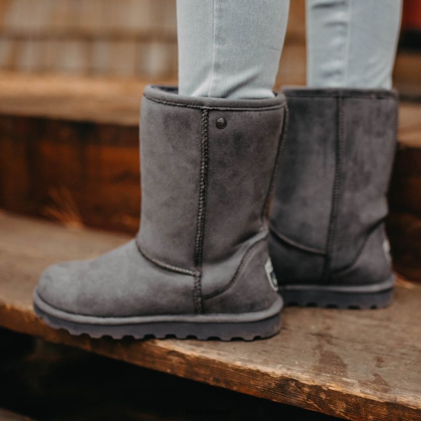 Boots UK BEARPAW Women Elle Short Vegan Charcoal 44J6228