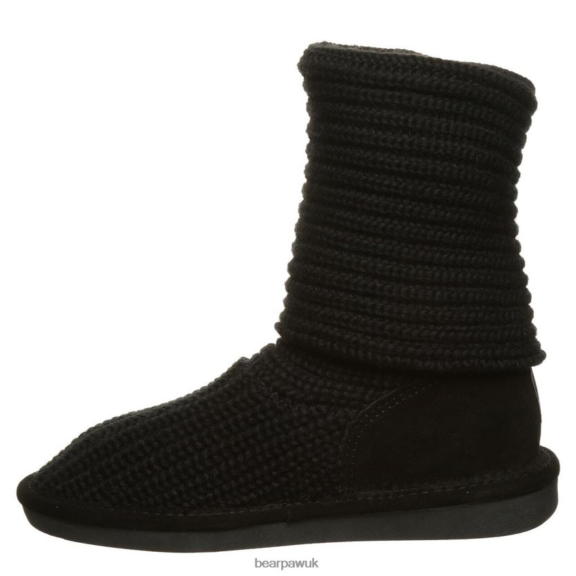 Boots UK BEARPAW Women Knit Tall Black 44J6178