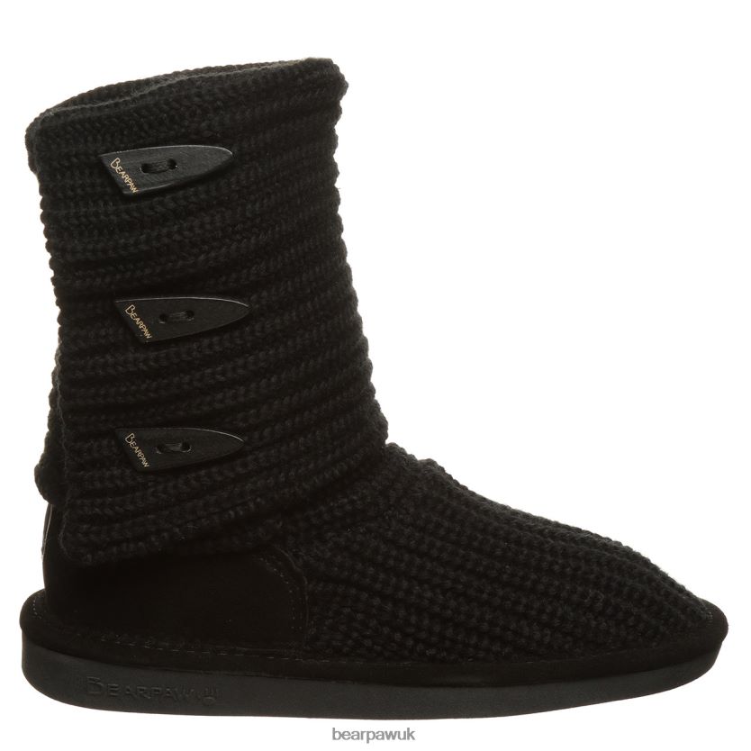 Boots UK BEARPAW Women Knit Tall Black 44J6178