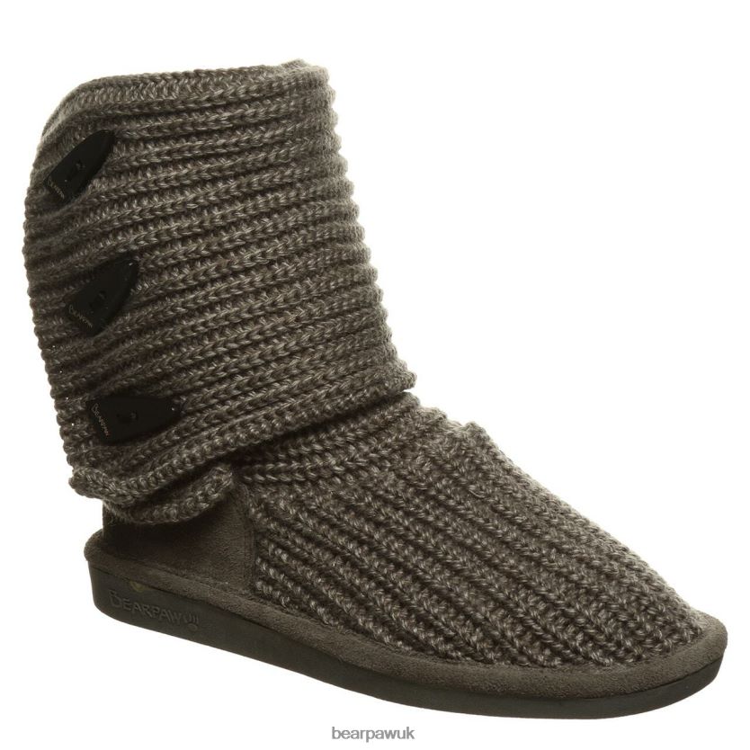 Boots UK BEARPAW Women Knit Tall Gray 44J6176