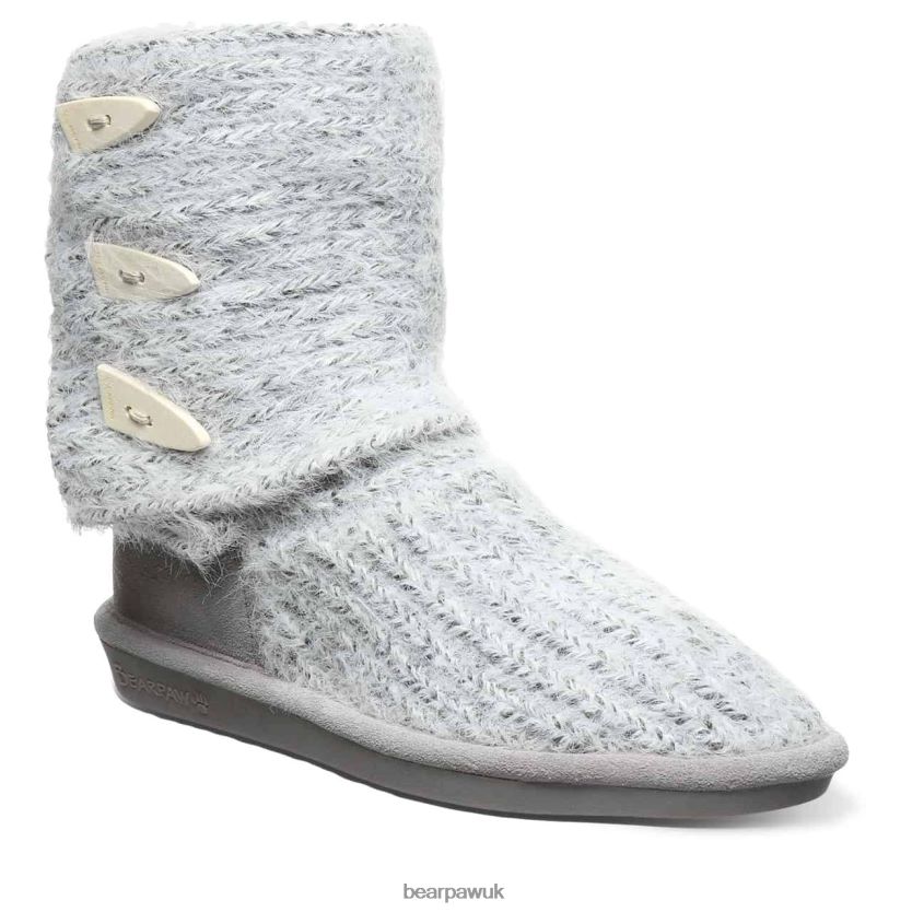 Boots UK BEARPAW Women Knit Tall Gray Fog 44J6177