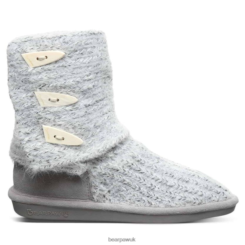 Boots UK BEARPAW Women Knit Tall Gray Fog 44J6177