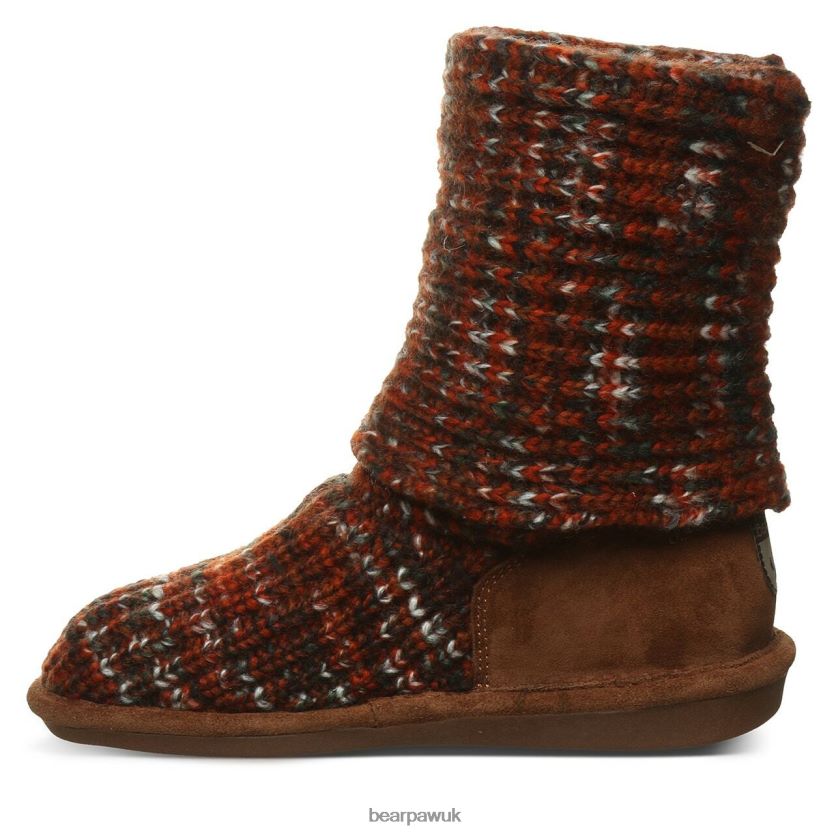 Boots UK BEARPAW Women Knit Tall Russet 44J6175