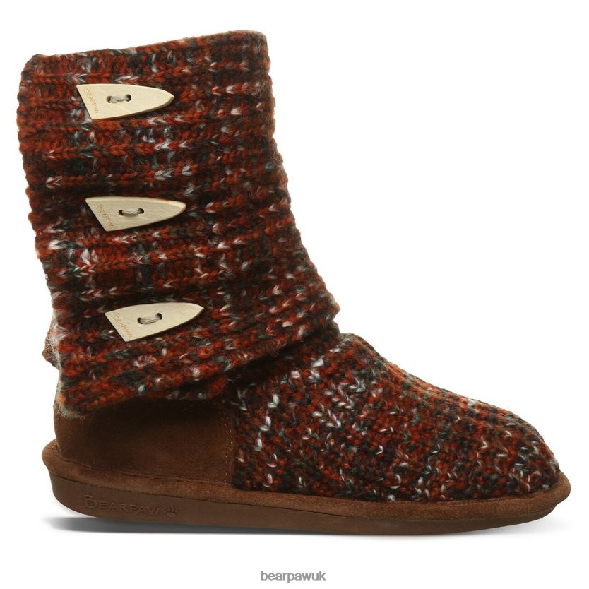 Boots UK BEARPAW Women Knit Tall Russet 44J6175