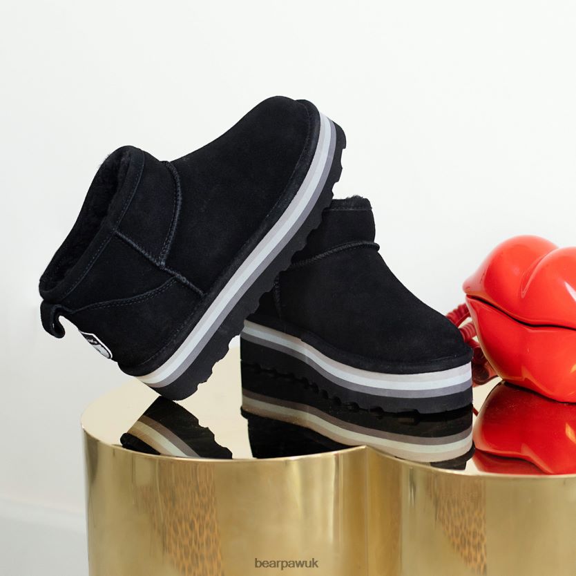 Boots UK BEARPAW Women Retro Shorty Black 44J630