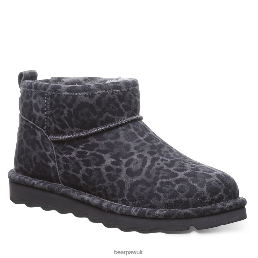 Boots UK BEARPAW Women Shorty Exotic Gray Leopard 44J6123