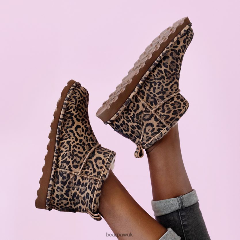Boots UK BEARPAW Women Shorty Exotic Leopard 44J6120