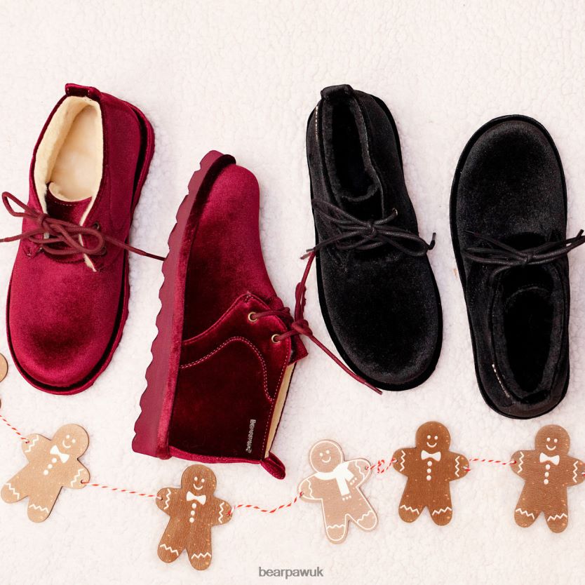 Boots UK BEARPAW Women Skye Black Velvet 44J636