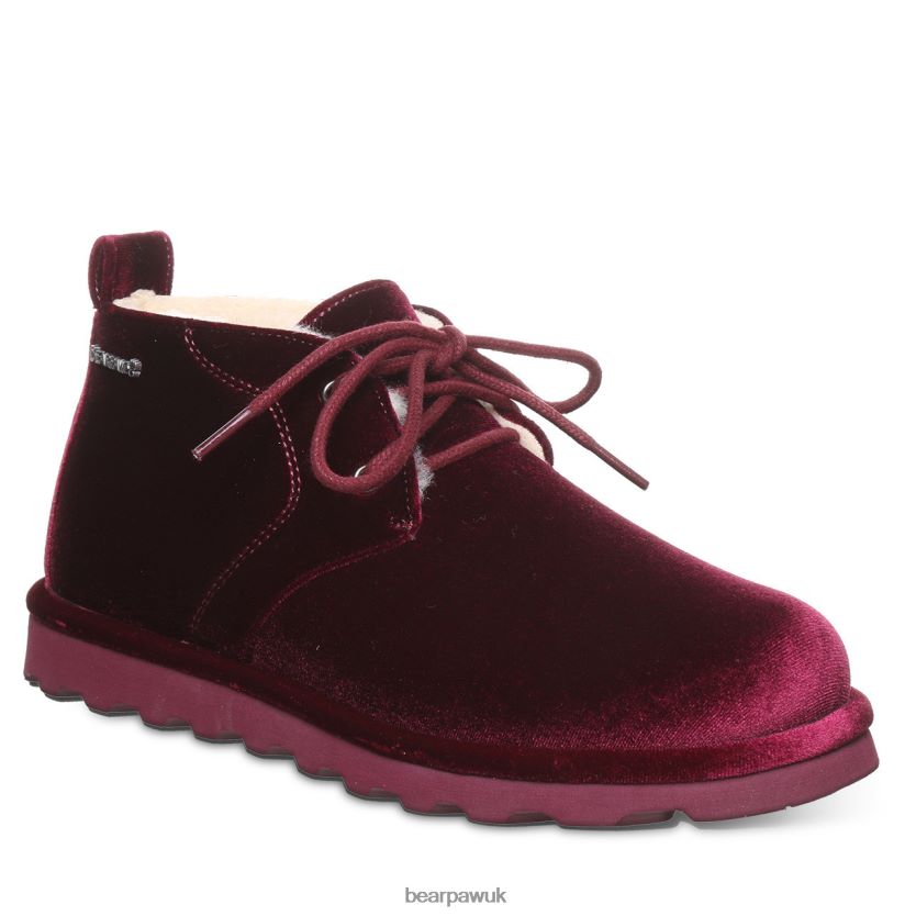 Boots UK BEARPAW Women Skye Burgundy Velvet 44J635