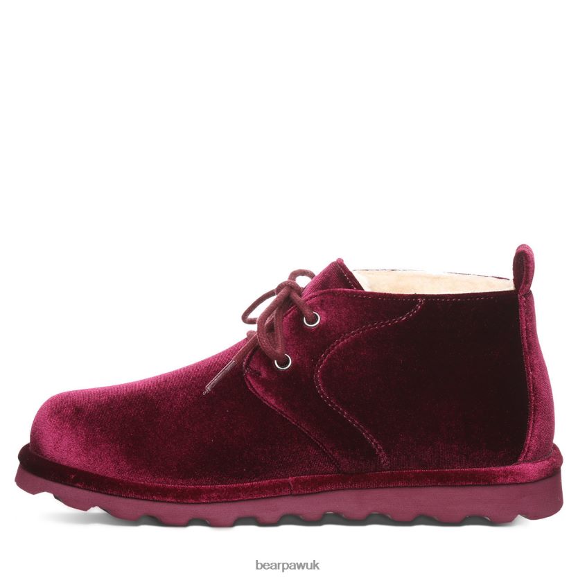 Boots UK BEARPAW Women Skye Burgundy Velvet 44J635