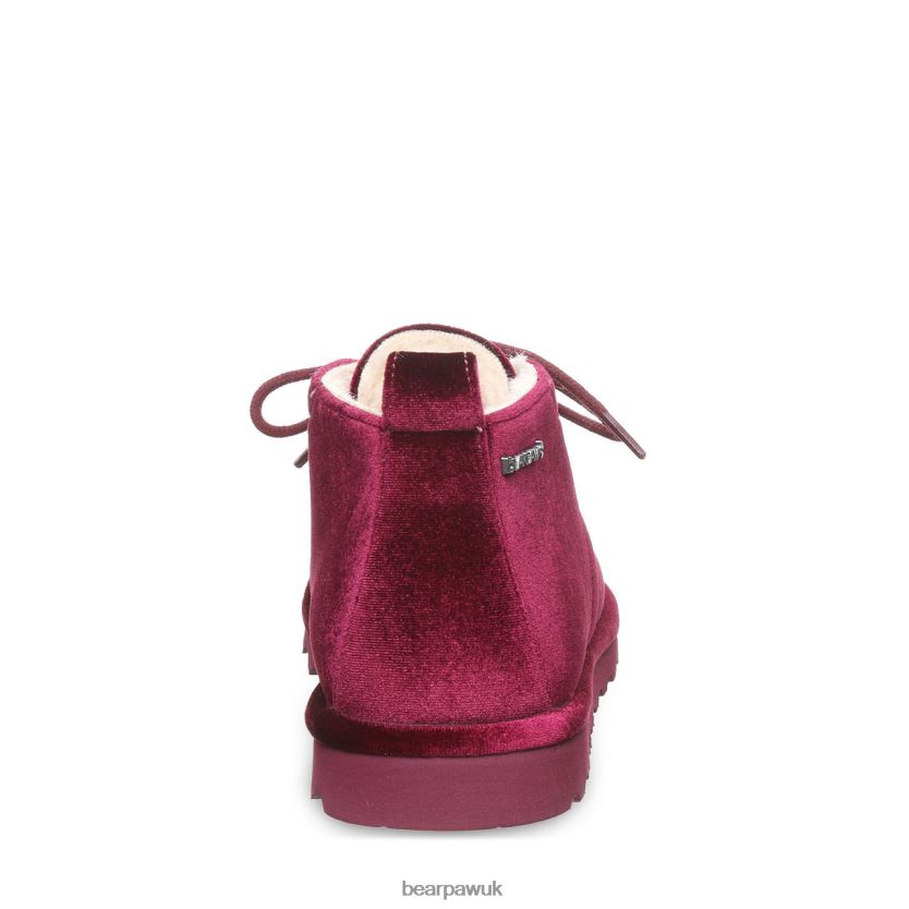 Boots UK BEARPAW Women Skye Burgundy Velvet 44J635