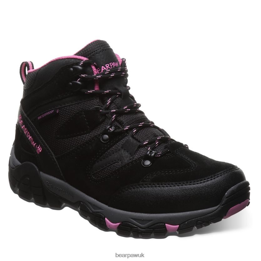 Hikers UK BEARPAW Women Corsica Wide Black/Fuschia 44J6331