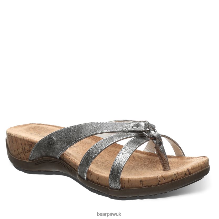 Sandals UK BEARPAW Women Fawn Silver 44J6442