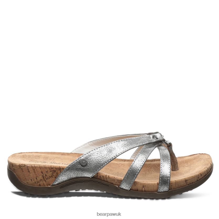 Sandals UK BEARPAW Women Fawn Silver 44J6442
