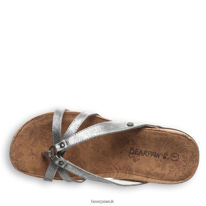 Sandals UK BEARPAW Women Fawn Silver 44J6442