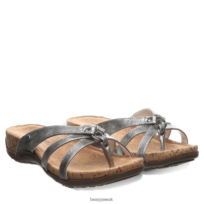 Sandals UK BEARPAW Women Fawn Silver 44J6442