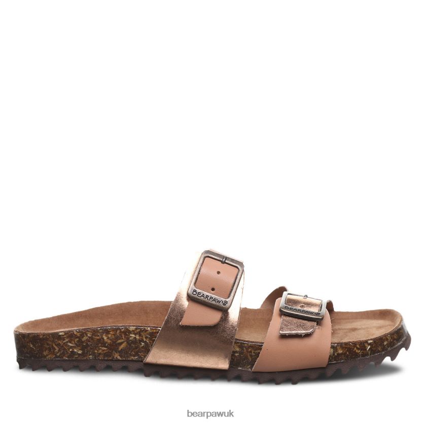 Sandals UK BEARPAW Women Julieta II Luggage/Rose Gold 44J6370