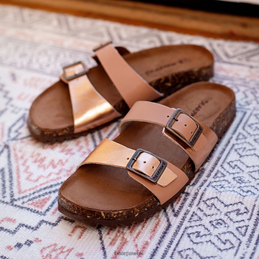 Sandals UK BEARPAW Women Julieta II Luggage/Rose Gold 44J6370