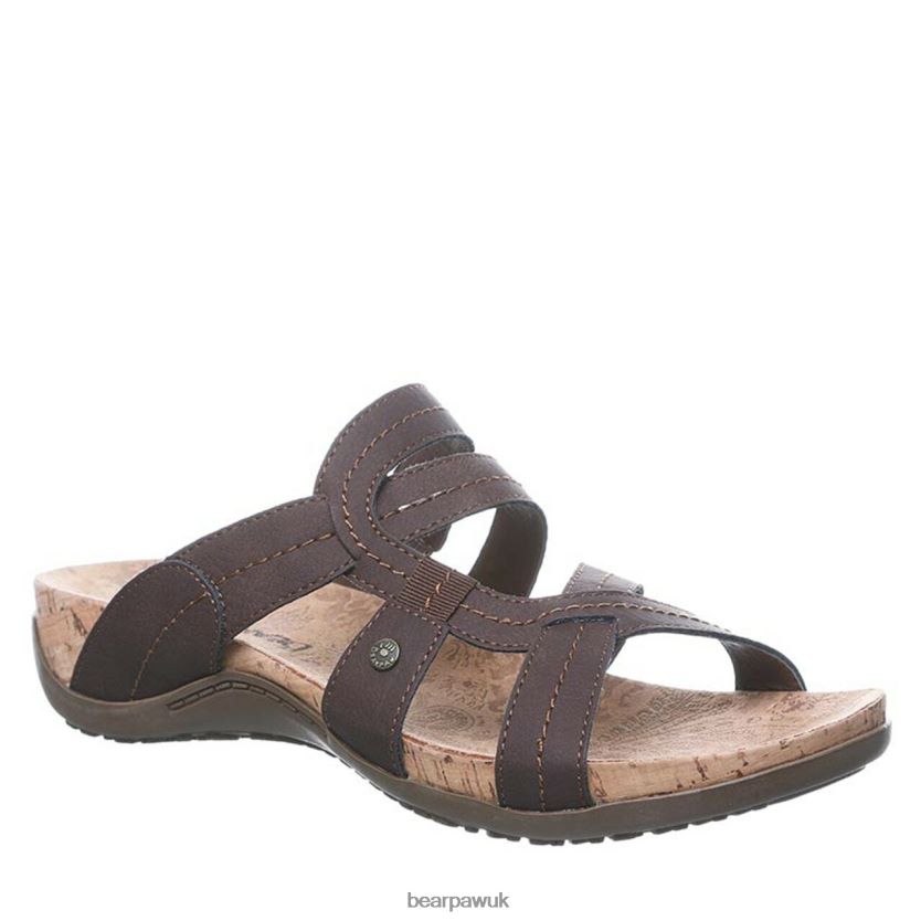Sandals UK BEARPAW Women Kai Wide Dark Brown 44J6412