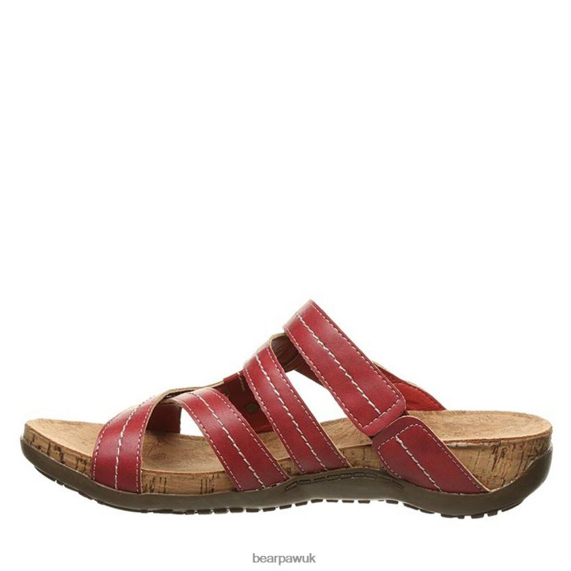 Sandals UK BEARPAW Women Kai Wide Red 44J6411