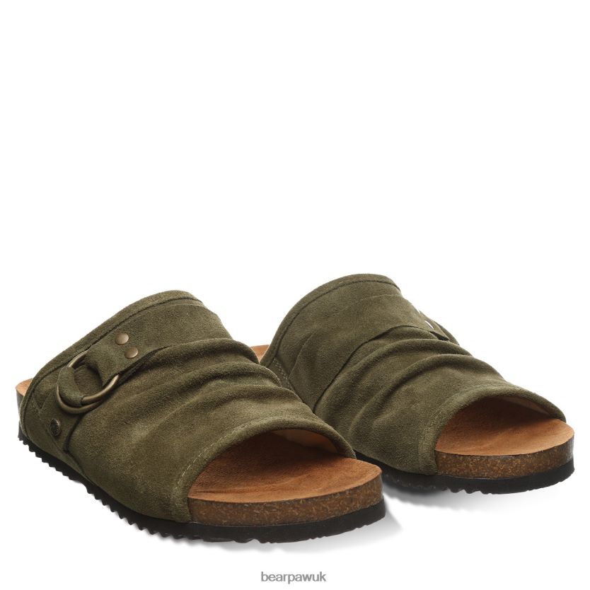 Sandals UK BEARPAW Women Lillie Dark Olive 44J6464