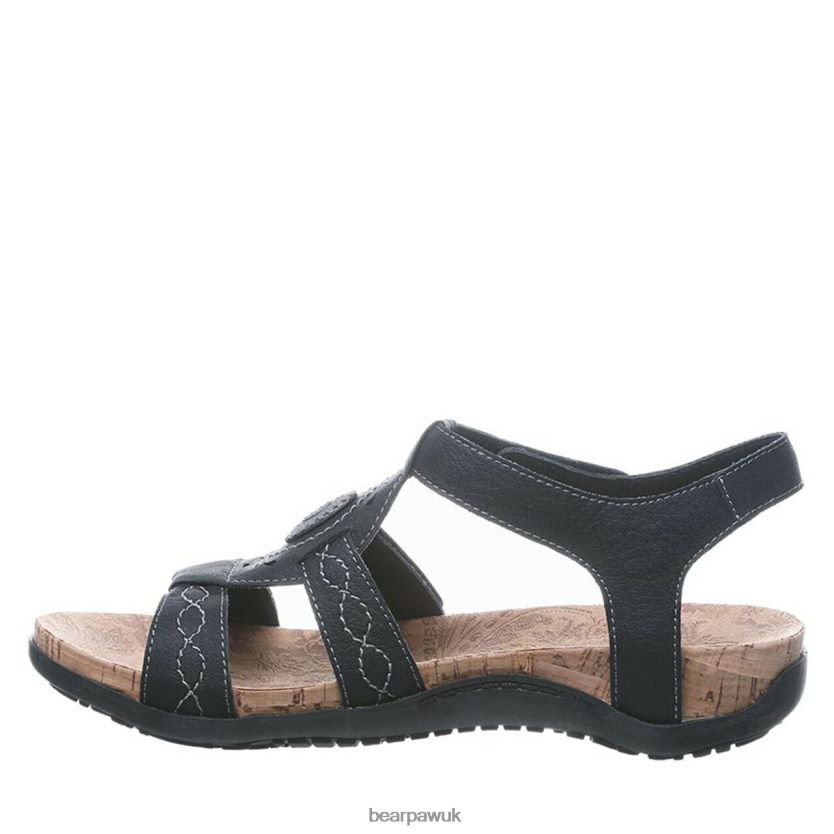 Sandals UK BEARPAW Women Ridley Wide Black 44J6407