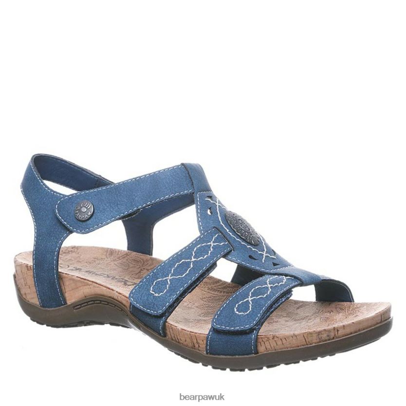 Sandals UK BEARPAW Women Ridley Wide Blue 44J6405