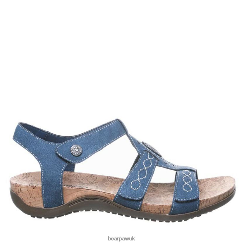 Sandals UK BEARPAW Women Ridley Wide Blue 44J6405