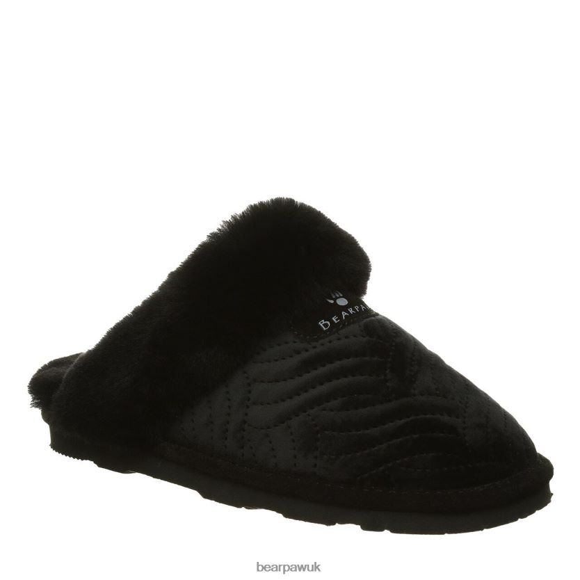 Slippers UK BEARPAW Women Effie Black Velvet 44J6310