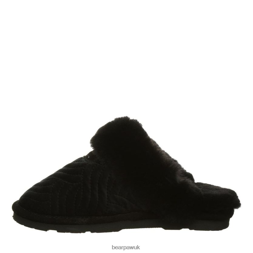 Slippers UK BEARPAW Women Effie Black Velvet 44J6310