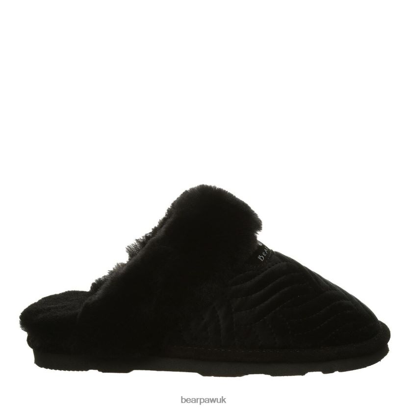 Slippers UK BEARPAW Women Effie Black Velvet 44J6310