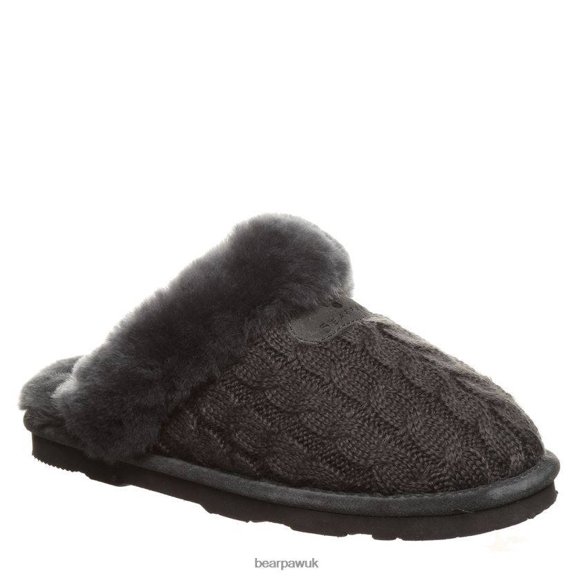 Slippers UK BEARPAW Women Effie Charcoal 44J6292